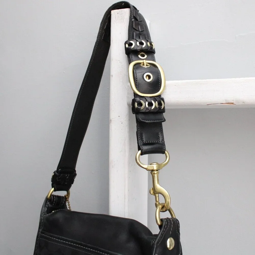 Coach Vintage Y2K Bleecker Black Legacy Signature Shoulder Bag Purse 11434 - Picture 7 of 10